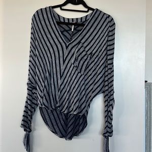 We the free free people blue and white stripe